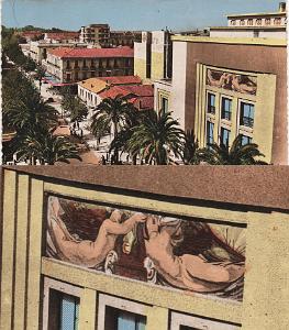 SIDI BEL ABBES (9) LE THEATRE sur La partie blanche etait autrefois une fresque d'Augustin Ferrando